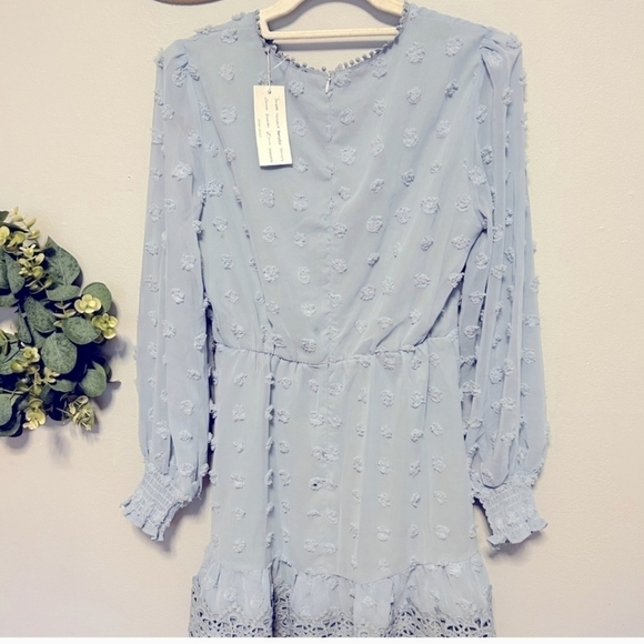 ROMANTIC BABY BLUE LACE SIMPLEE PREMIUM QUALITY BRANDED DRESS - Picture 14 of 15